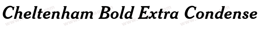 Cheltenham Bold Extra Condensed BT字体转换